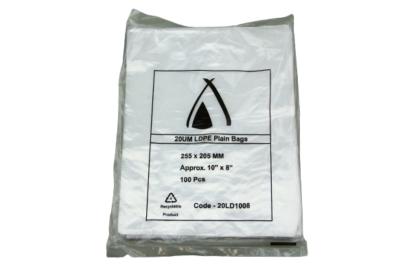 TP 10 x 8 LDPE BAG 20UM (100PCS X 10PACK)