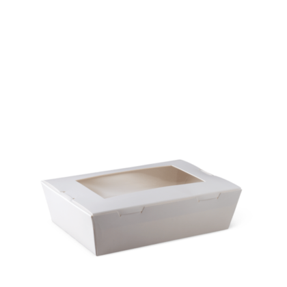 DET WINDOW LUNCH BOX SMALL WHITE (50PCS X 4SLV)