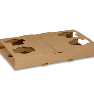 PAC 4 CUPS TRAY CARDBOARD (100PCS/CTN)