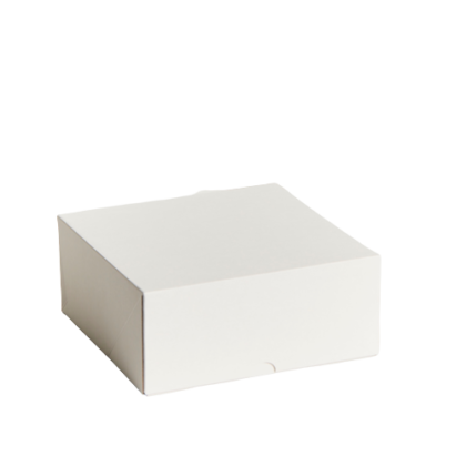9 X 9 X 4 COATED WHITE CAKE BOX (100PCS/PKT) DP