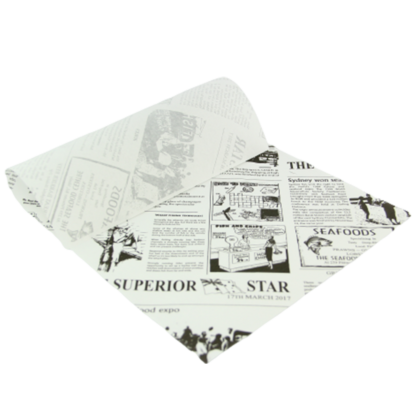 SP 1/4 SIZE *NEWSPRINT* GREASEPROOF PAPER 200x330 200SHEETS