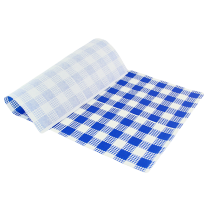 SP 1/4 SIZE BLUE CHECK GREASEPROOF PAPER 200x330 200SHEETS