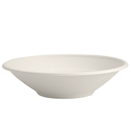 QP 24OZ SUGARCANE BOWL WHITE (100PCS X 4SLV)