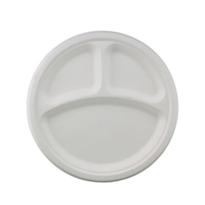 QP 10" 3 COMPARTMENT PLATE (125PCS X 4SLV)